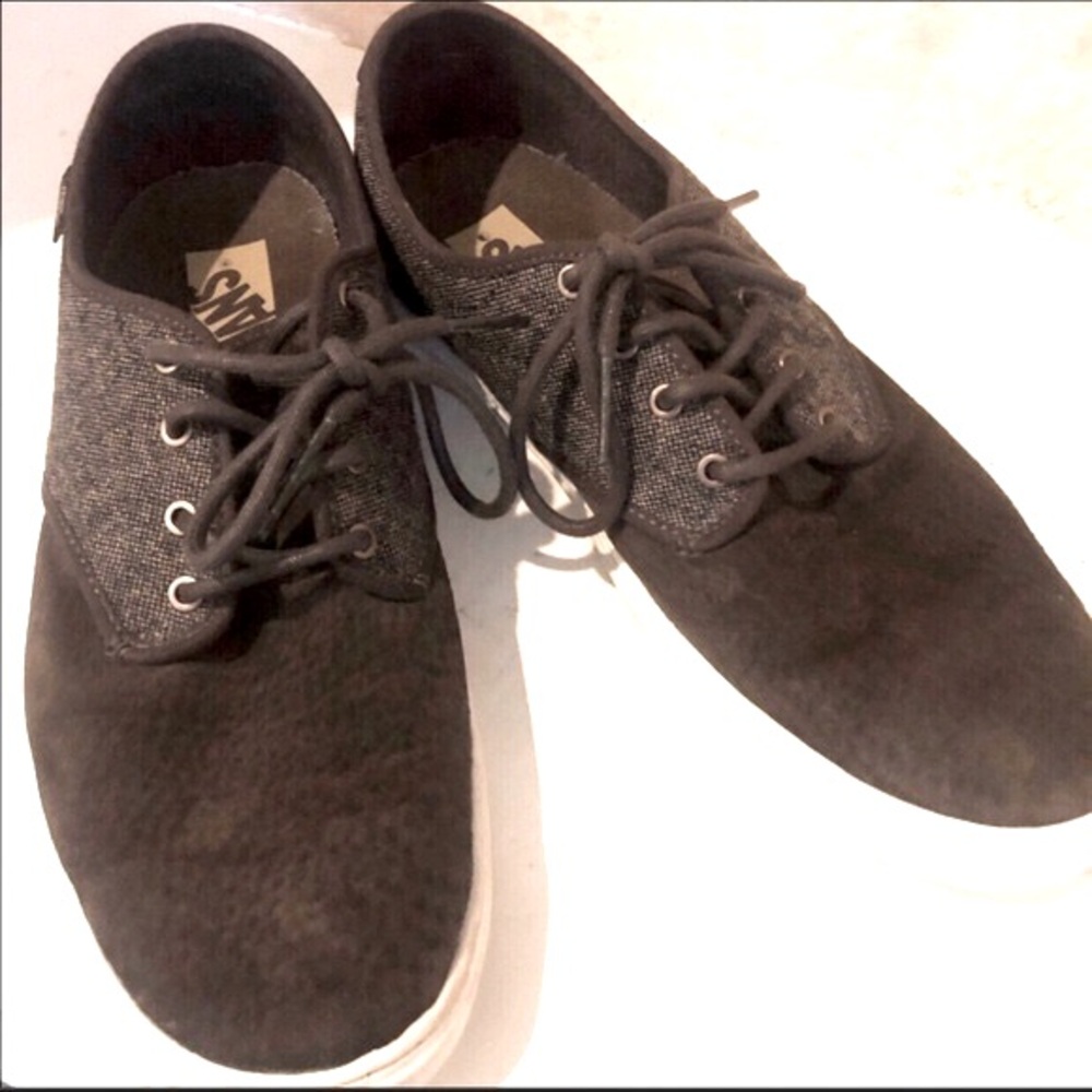 Vans Mens Brown Sneakers Tweed Fall Size 10.5 Lace Up